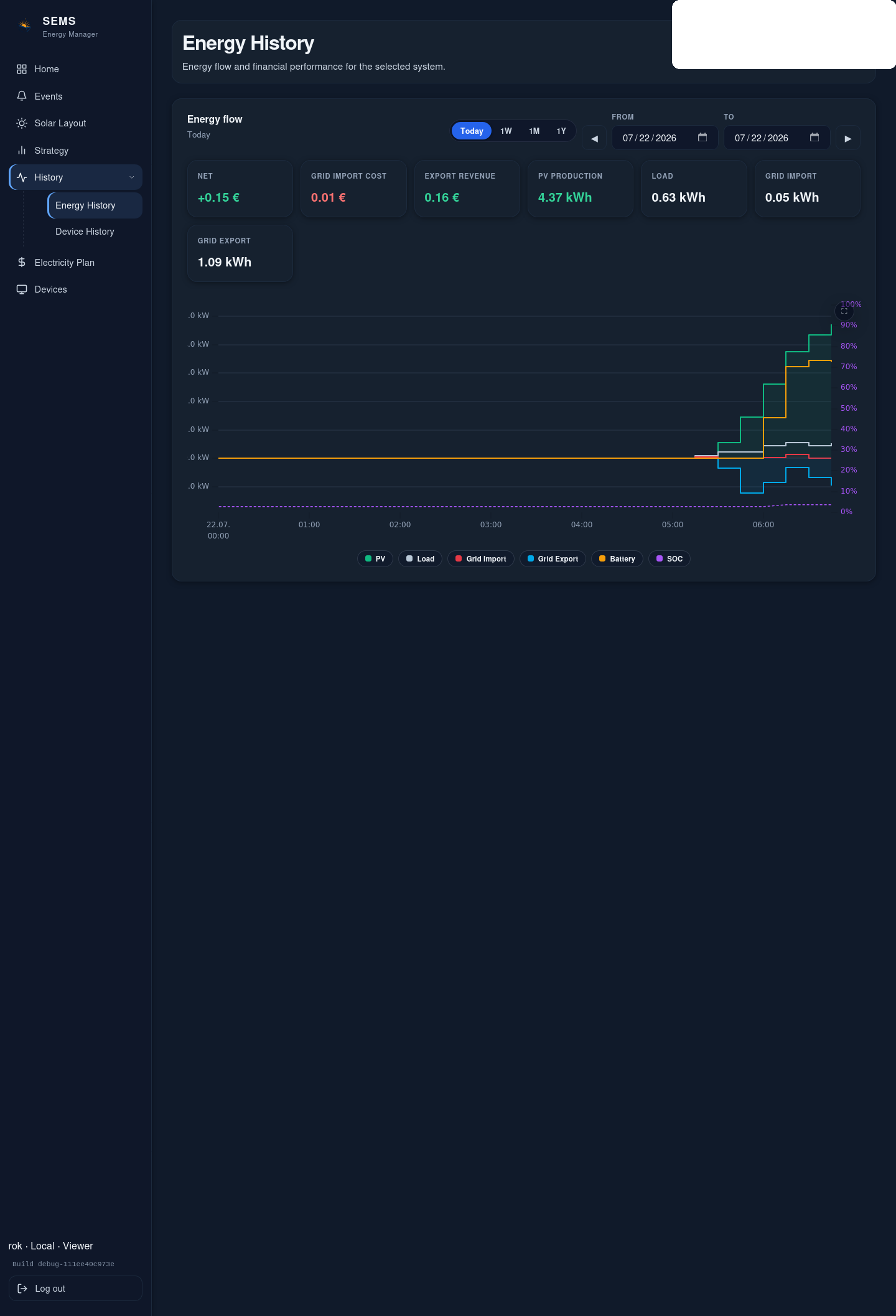 CyberSun SEMS history page
